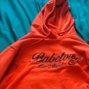 Orange cropped hoodie